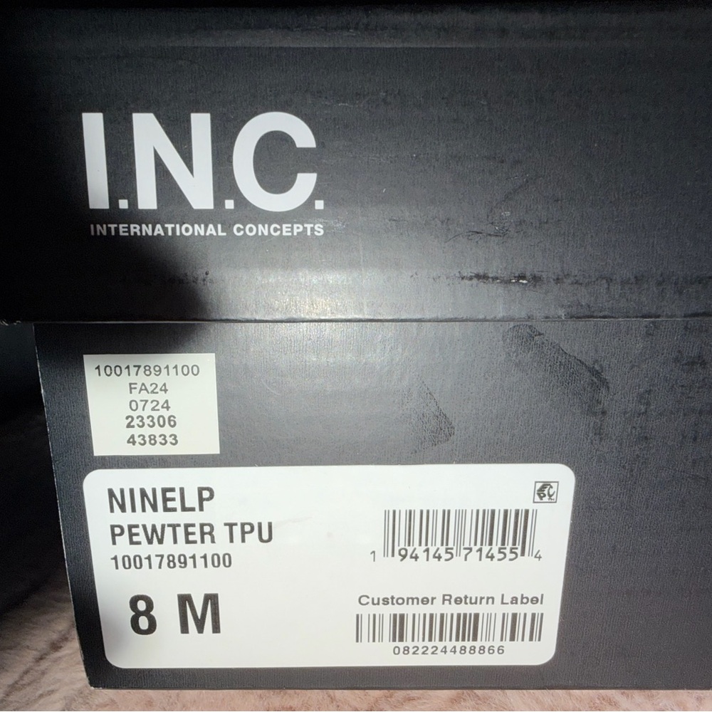 NIB INC International Concepts Metallic Silver Platform Heels size 8 - Picture 6 of 6